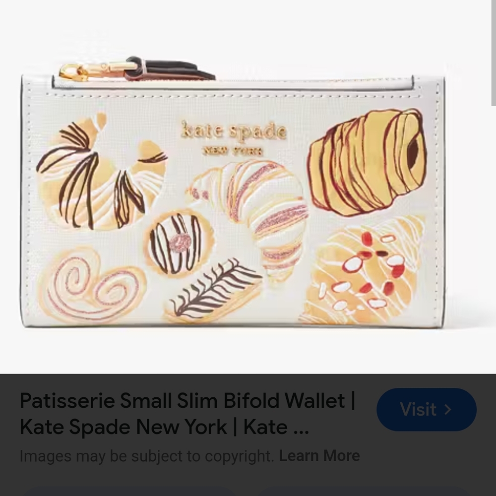 Kate Spade Pastry Print Bifold Wallet